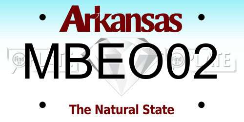 MBEO02 Arkansas License Plate