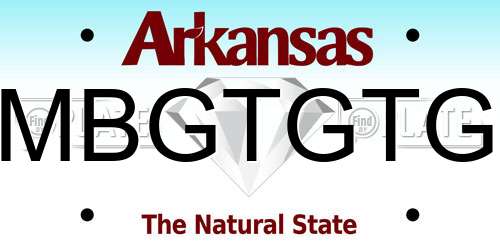 MBGTGTG Arkansas License Plate