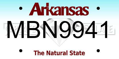 MBN9941 Arkansas License Plate
