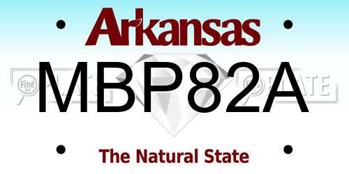 MBP82A Arkansas License Plate