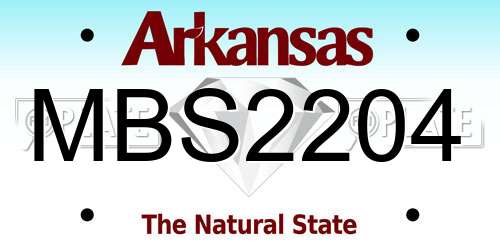 MBS2204 Arkansas License Plate