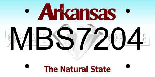 MBS7204 Arkansas License Plate