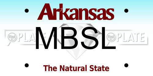MBSL Arkansas License Plate