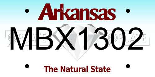 MBX1302 Arkansas License Plate
