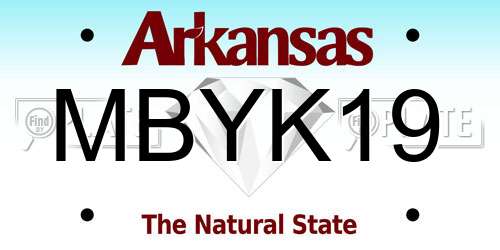 MBYK19 Arkansas License Plate
