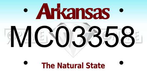 MC03358 Arkansas License Plate