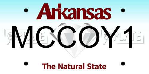 MCCOY1 Arkansas License Plate