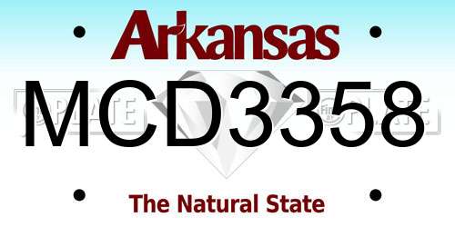 MCD3358 Arkansas License Plate