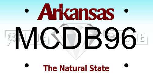 MCDB96 Arkansas License Plate