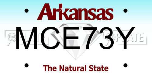 MCE73Y Arkansas License Plate