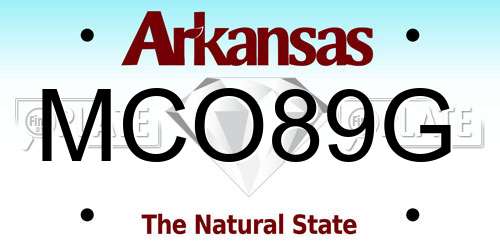 MCO89G Arkansas License Plate
