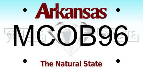 MCOB96 Arkansas License Plate