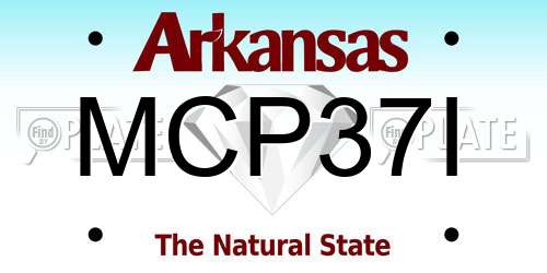 MCP37I Arkansas License Plate