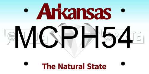 MCPH54 Arkansas License Plate
