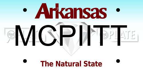 MCPIITT Arkansas License Plate