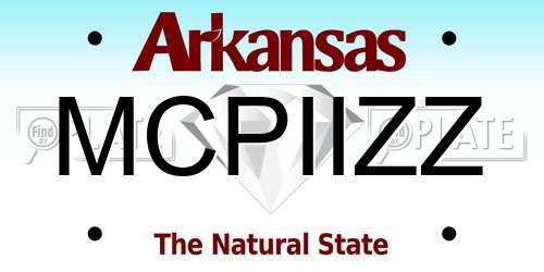 MCPIIZZ Arkansas License Plate