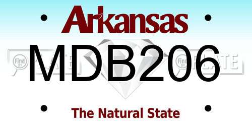 MDB206 Arkansas License Plate