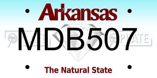 MDB507 Arkansas License Plate
