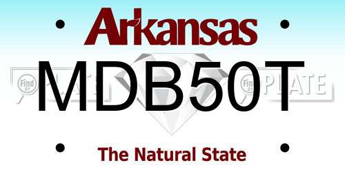 MDB50T Arkansas License Plate