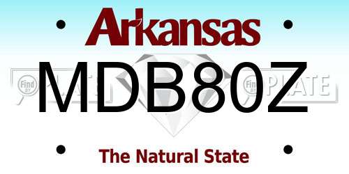 MDB80Z Arkansas License Plate