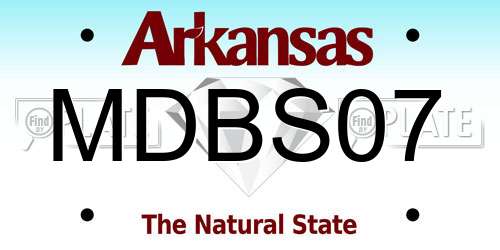 MDBS07 Arkansas License Plate