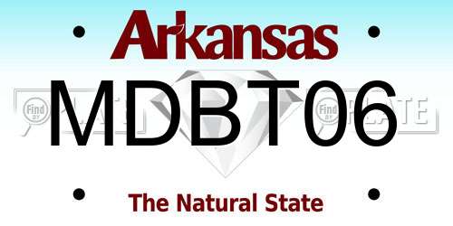 MDBT06 Arkansas License Plate