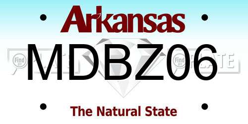 MDBZ06 Arkansas License Plate