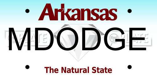 MDODGE Arkansas License Plate