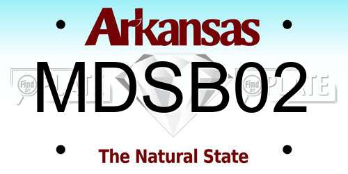 MDSB02 Arkansas License Plate