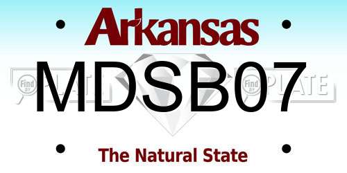 MDSB07 Arkansas License Plate
