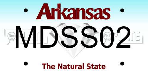 MDSS02 Arkansas License Plate
