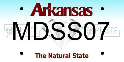 MDSS07 Arkansas License Plate