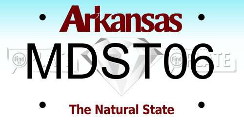 MDST06 Arkansas License Plate