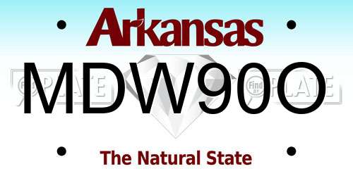 MDW90O Arkansas License Plate