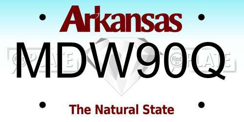 MDW90Q Arkansas License Plate