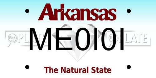 ME0I0I Arkansas License Plate