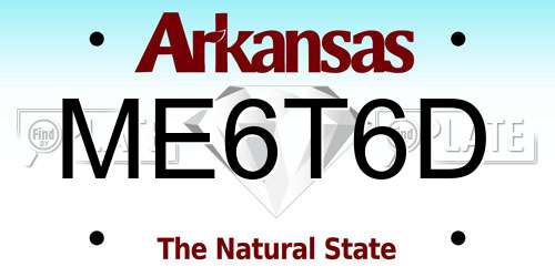 ME6T6D Arkansas License Plate