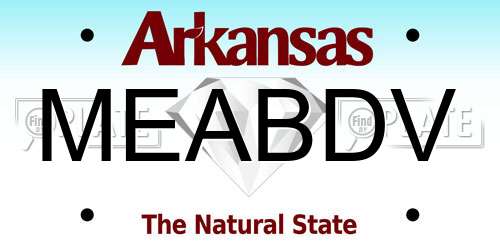 MEABDV Arkansas License Plate