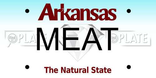 MEAT Arkansas License Plate