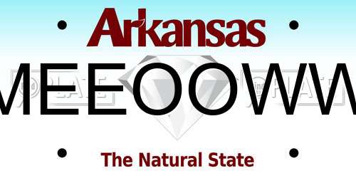 MEEOOWW Arkansas License Plate