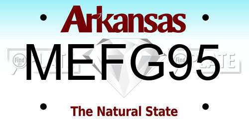 MEFG95 Arkansas License Plate