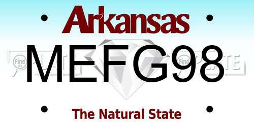 MEFG98 Arkansas License Plate