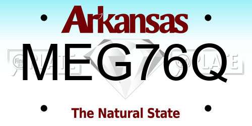 MEG76Q Arkansas License Plate
