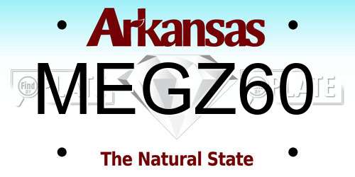 MEGZ60 Arkansas License Plate
