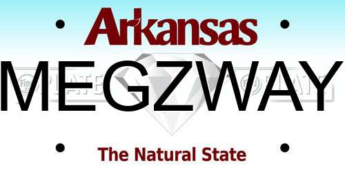 MEGZWAY Arkansas License Plate