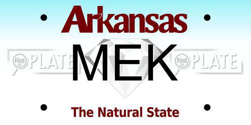 MEK Arkansas License Plate