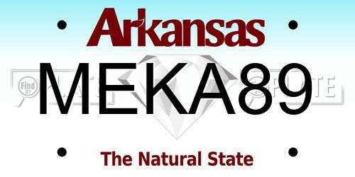 MEKA89 Arkansas License Plate