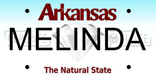 MELINDA Arkansas License Plate