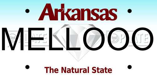MELLOOO Arkansas License Plate