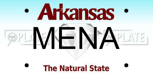 MENA Arkansas License Plate